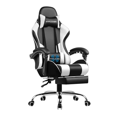 GTPLAYER Gaming Chair, Computer Chair with Footrest and Lumbar Support, Height Adjustable Gaming Chair