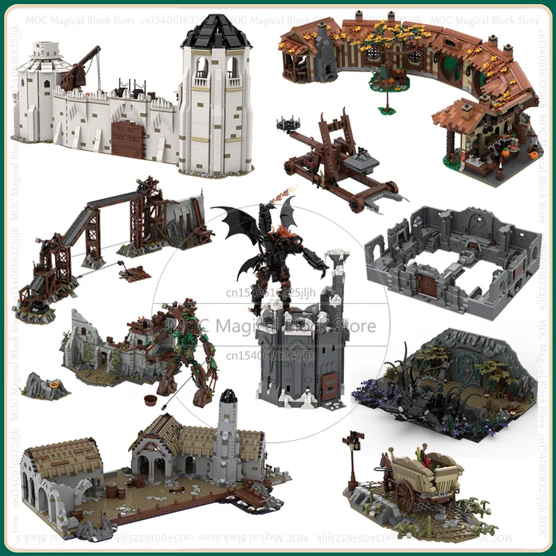 UCS Ringe Collections Middle Earth Lord Moc Bausteine Szene Technologie Ziegel Kits Display Modell Bau Weihnachten Spielzeug Image