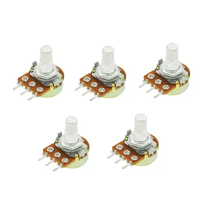 WH148 Linearpotentiometer 15 mm Welle mit Muttern und Unterlegscheiben 3-polig WH148 B1K B2K B5K Image