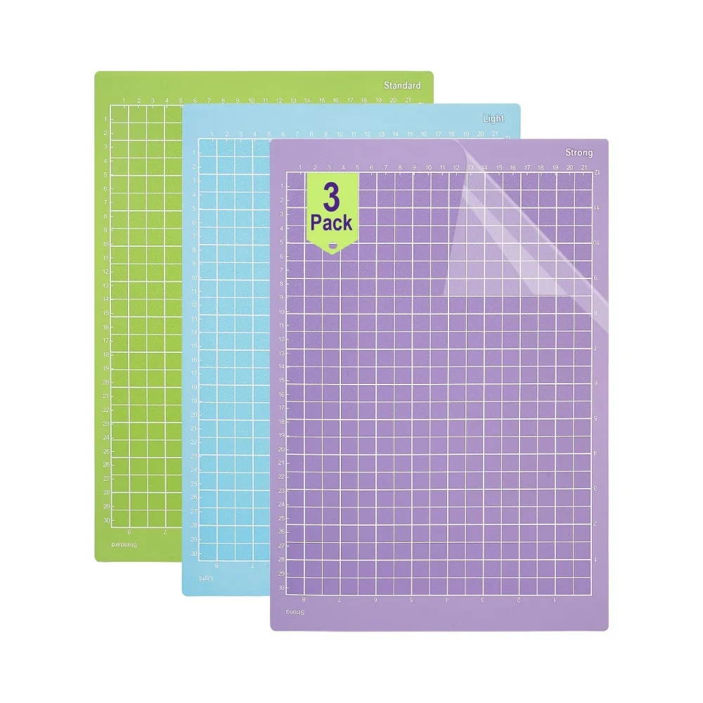 3 Stück 8,5 x 12 Zoll Schneidematte für Cricut Joy Xtra (StandardGrip LightGrip StrongGrip), rutschfeste, langlebige Bastelmatte für Vinyl-Bastelarbeiten Image