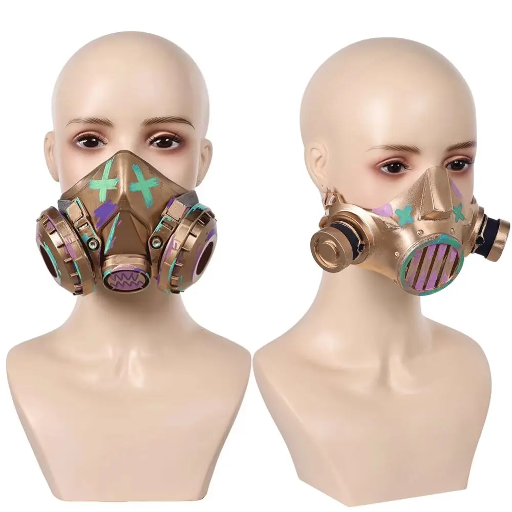 LOL Arcane Jinx Masken Cosplay Kostüm Requisiten Fantasia Disguise Jinx Maske für Frauen Halloween Karneval Kostüm Zubehör Image