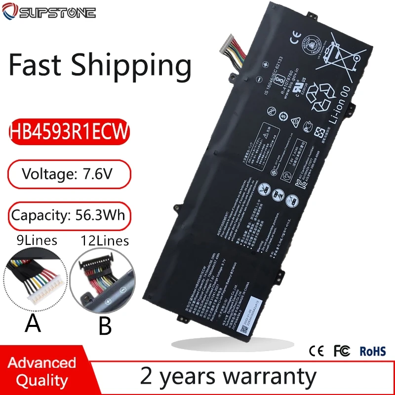 HB4593R1ECW Akku für Huawei Magicbook14 2019, I5 8250U, I7 8550U, R5 2500U, Matebook 14 2020, X Pro 13,9, MACH-W29C, KPRCW10, KPR-W19 Image