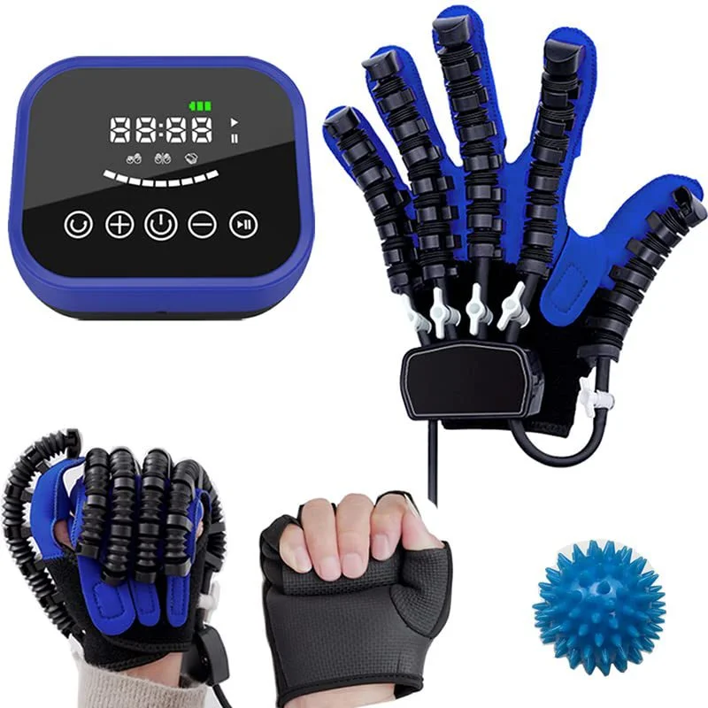 Linke und rechte Hand Finger Rehabilitation trainer Roboter handschuhe Schlaganfall Hemiplegie Hirninfarkt Trainings geräte Therapie Image
