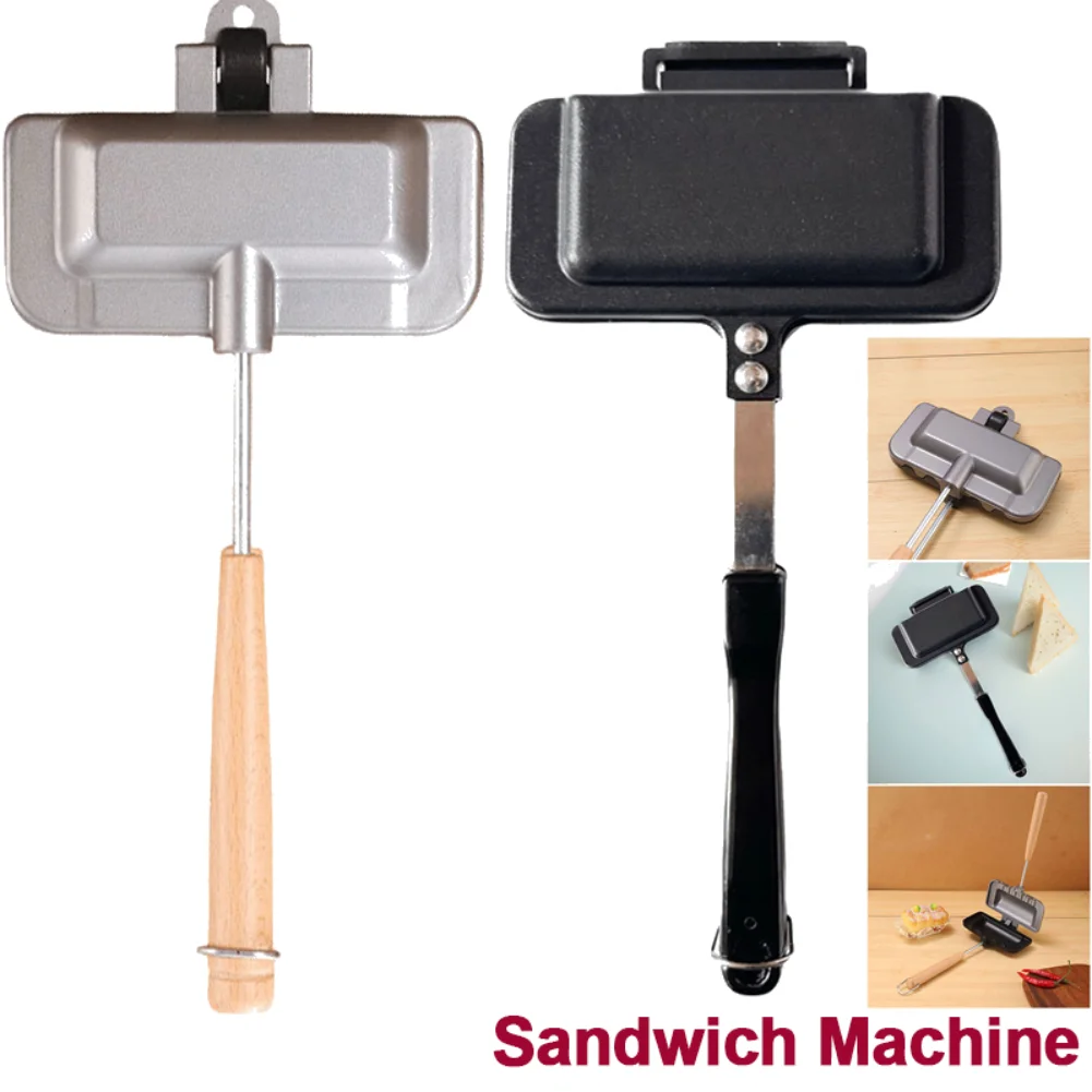 Hot Dog Toaster Antihaft Aluminium legierung Brot Toast Frühstücks maschine Sandwich Maker Waffel Pfannkuchen Backen Grill ofen Form Image