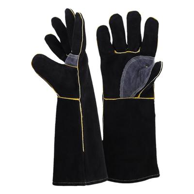 Beijiyi - Extrem feuer- und hitzebeständige Handschuhe, Leder mit Kevlar-Nähten, perfekt für Kamin, Image