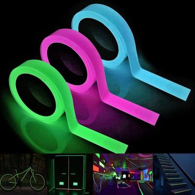 Jusch - Fluoreszierendes selbstklebendes Klebeband, 3 m x 1 cm, im Dunkeln leuchtendes Klebeband, Image