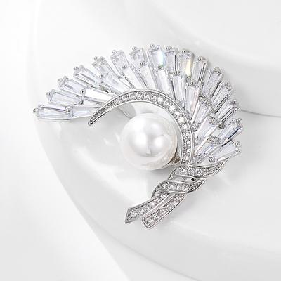 Women's Brooches Moon Stylish Simple Brooch Jewelry Silver For Work Daily