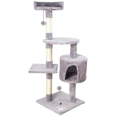 45.67 Inches Cat Tree/Cat Tree House and Towers for Large Cat/Cat Climbing Tree with Cat Condo/Cat Tree Scratching Post/Multi-Level Large Cat Tree