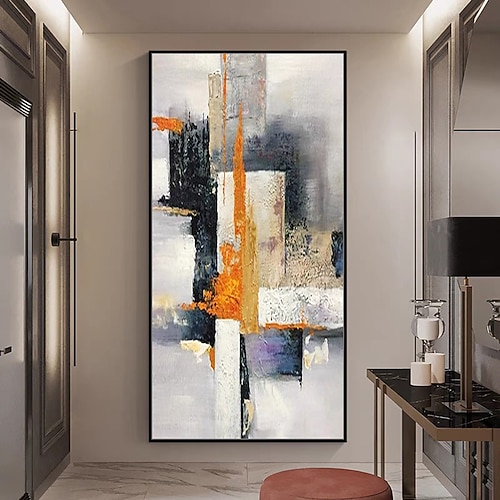 Mintura handgefertigte Ölgemälde mit abstrakter Textur auf Leinwand, Wandkunst, Dekoration, modernes Bild für die Inneneinrichtung, gerolltes, rahmenloses, ungedehntes Gemälde Image