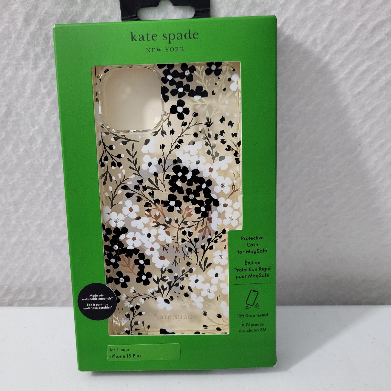 Kate Spade Cell Phones & Accessories | Kate Spade New York I Phone 15 Plus Phone Cover 12724-1m8 | Color: Black/Gold | Size: Os