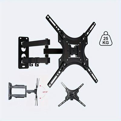 "TEMU 1pc 17-55"" Full Motion Tv Monitor Wall Mount Bracket, Articulating Swivels Tilts Extension Rotation, For Most Led Lcd Flat Curved Screen Tvs & Monitors."