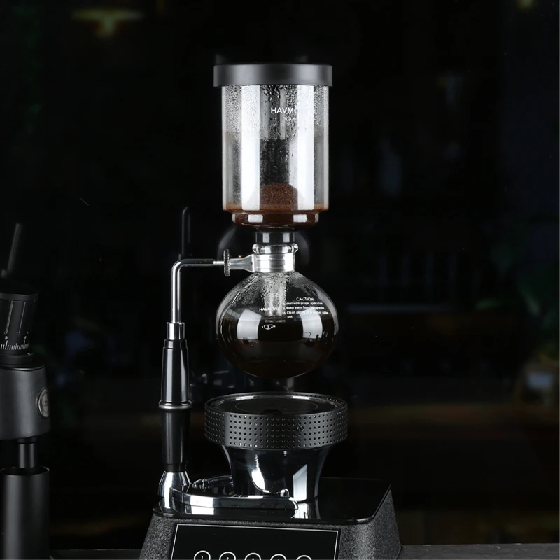 Home Kitchen Pour Over Hitzebeständige Glass Siphon-Kaffeemaschine 3/5 Tassen Siphon-Kaffeemaschine