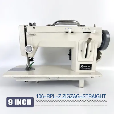 Electric Thick Material Sewing Machine Walking Foot Zigzag Stitch 9'' Arm Leather And Heavy-Duty Sewing Machine