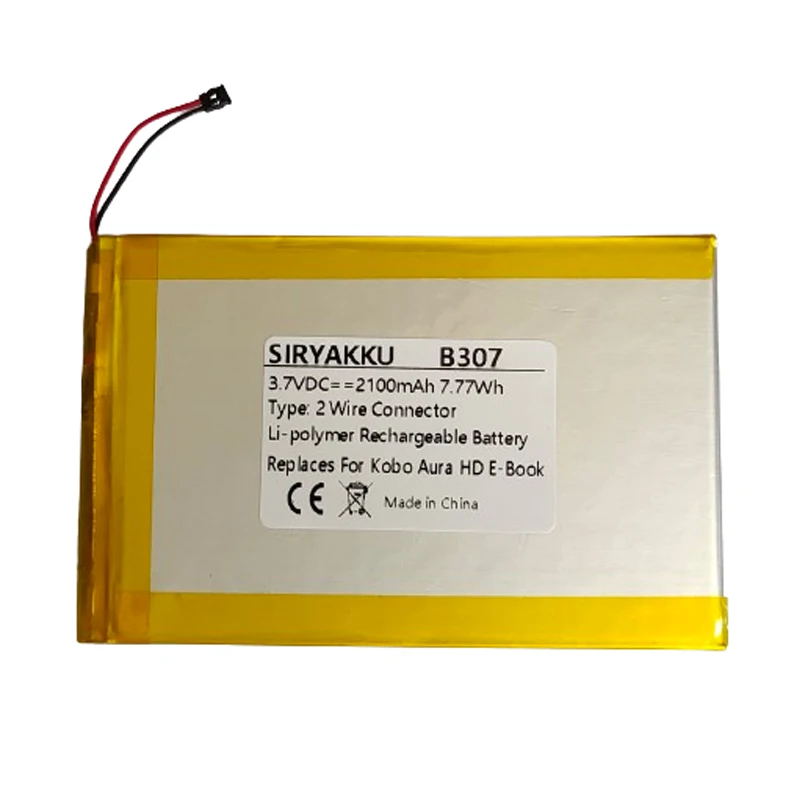 Wiederaufladbarer Akku für E-Book-Reader Kobo Aura HD KOBO AURA HD E-Ink 3,7 V 2100 mAh Lithium-Li-Ionen-Polymer-Akkus Image