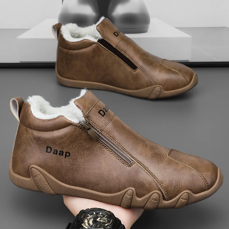 Luxus Herren Lederschuhe Designer Slip on mit Pelz Loafers Casual Stiefeletten Komfort Walking Sneakers Fahrschuhe Mokassins