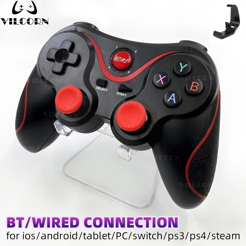 VILCORN X3 Wireless Mobile BT Gaming Controller für IOS/Android/Tablet/PC/Switch/PS3/PS4/Steam Gamepad Joystick mit Box Halter