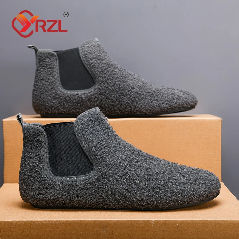 YRZL Winter Warme Baumwolle Schuhe Männer Indoor Hause Pantoffel Dünnen Boden Plüsch Baumwolle Mann Casual Schuhe Weiche Sohle Anti-slip Hausschuhe mann