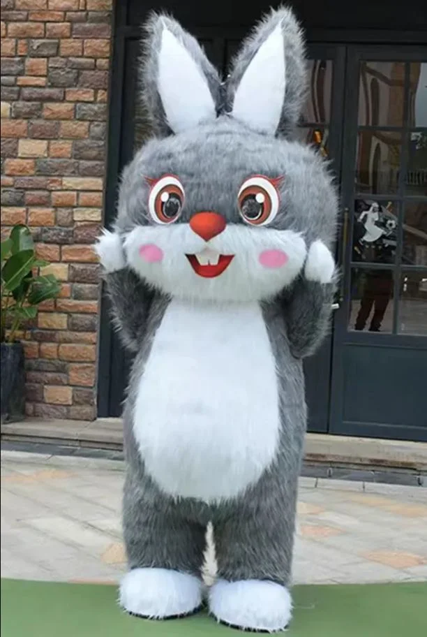 Aufblasbares Kaninchen-Maskottchen-Kostüm für Werbung, Veranstaltung, Cosplay, Maskottchen-Kostüm für Erwachsene, Cartoon-Tier, Anime, riesiger Halloween-Anzug Image