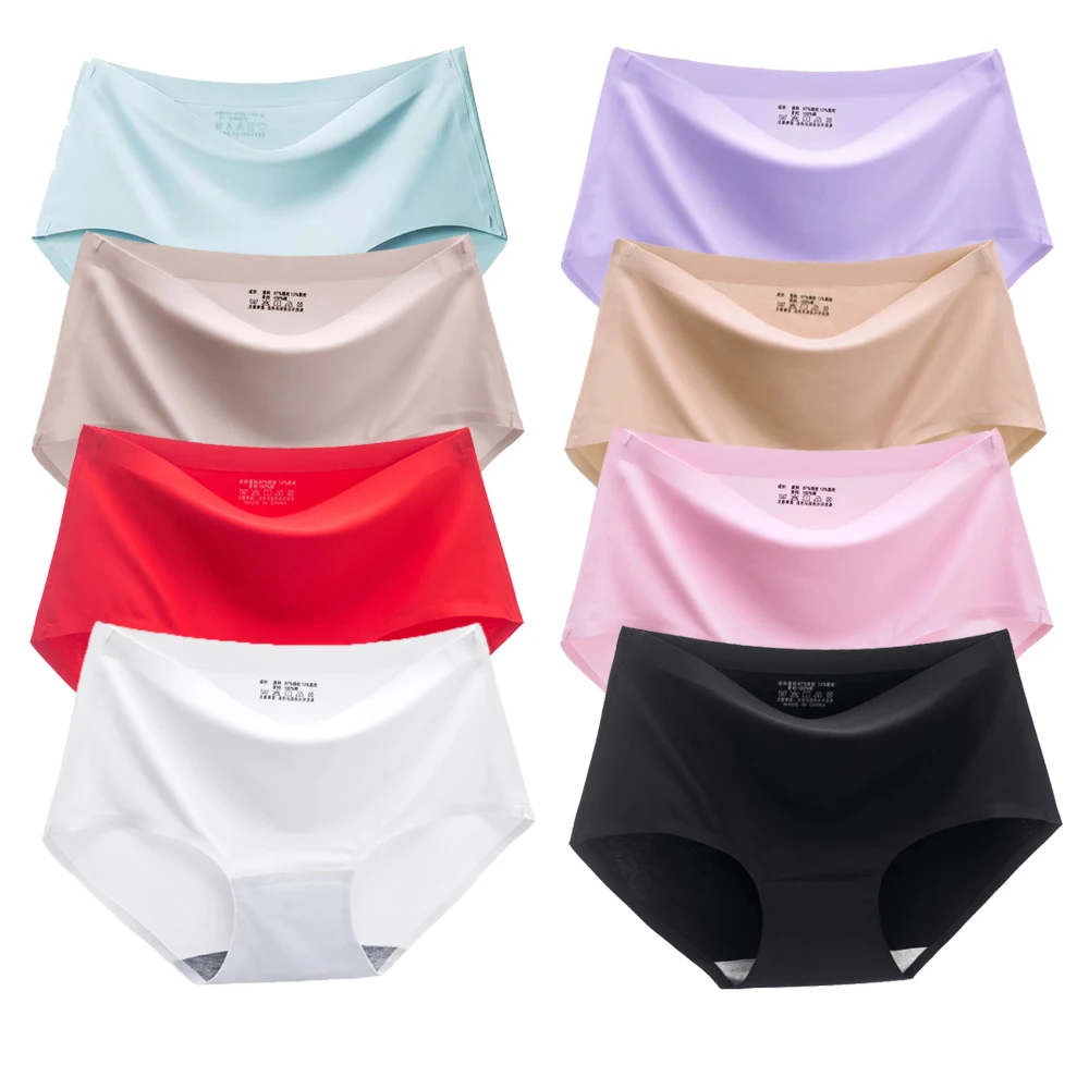 Nahtlose Damenhöschen, sportlich, atmungsaktiv, Unterwäsche, Mädchen, Komfort-Slip, hautfreundliche Dessous, weibliche Unterhose, 8-teiliges Set Image