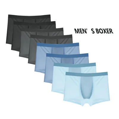  8pcs Herren Boxer dünne Eisse ide nahtlose Herren Boxer anti bakterielle atmungsaktive bequeme Image