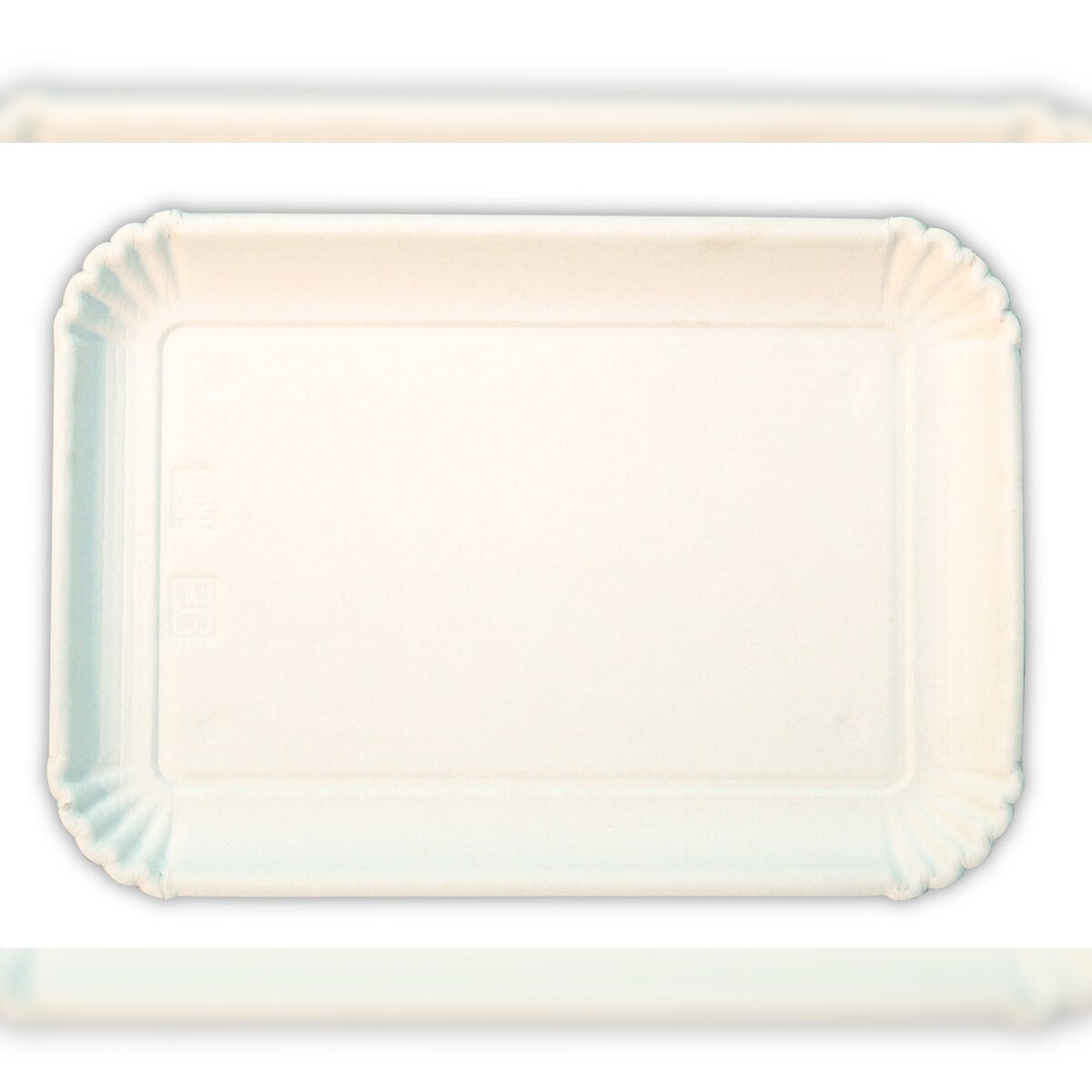 Ekoe Plastic Free Solutions Ekoe Umweltfreundliche Tabletts aus weißem Papier, 20 x 29 cm, 200 Stück Image