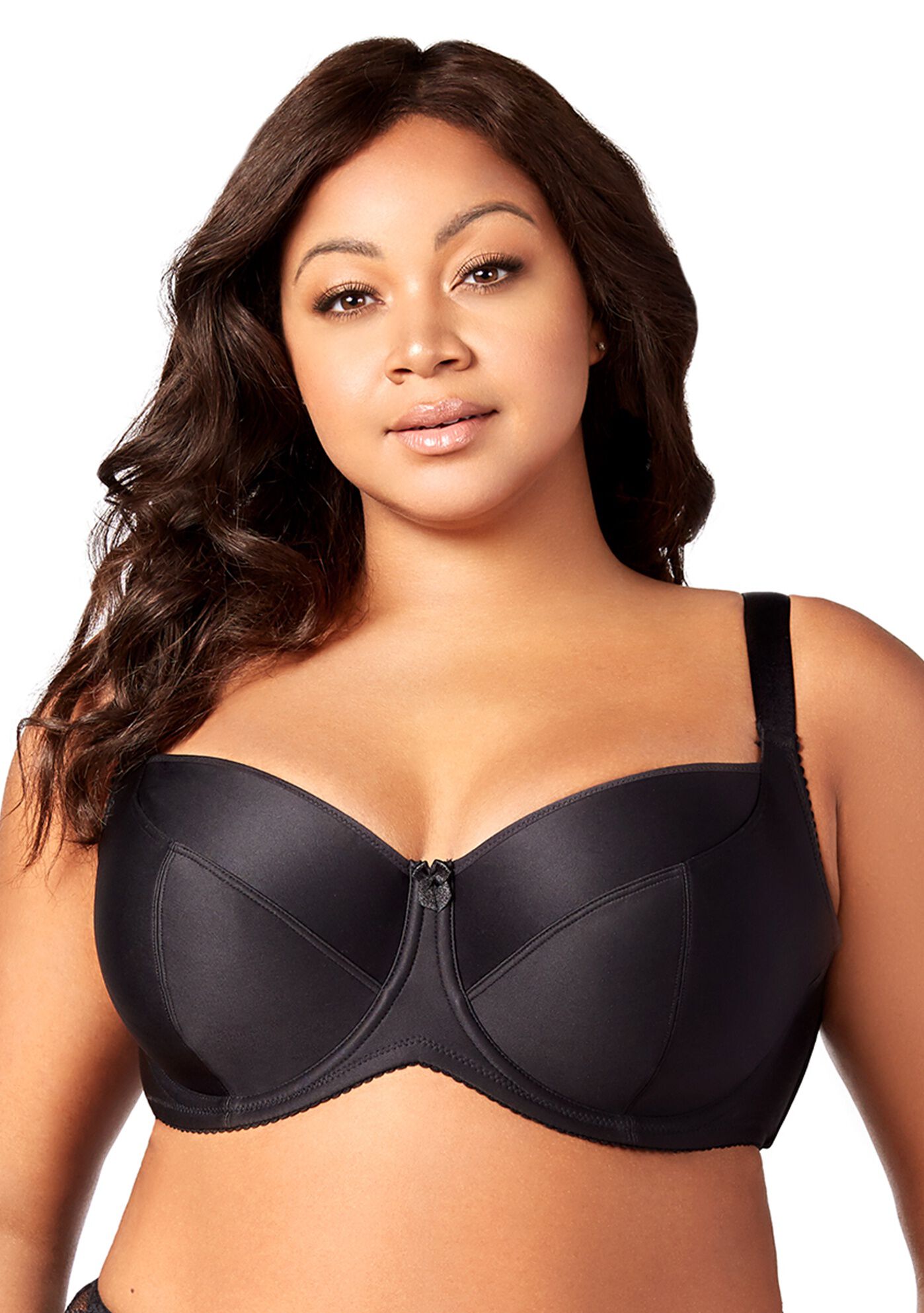 Plus Size Women's Smooth Curves Underwire Bra 2818 by Elila in Black (Size 36 I)