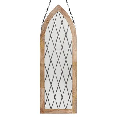 River of Goods 48-Inch Clear Beveled Diamond Cathedral Style Glass Window Panel - 16