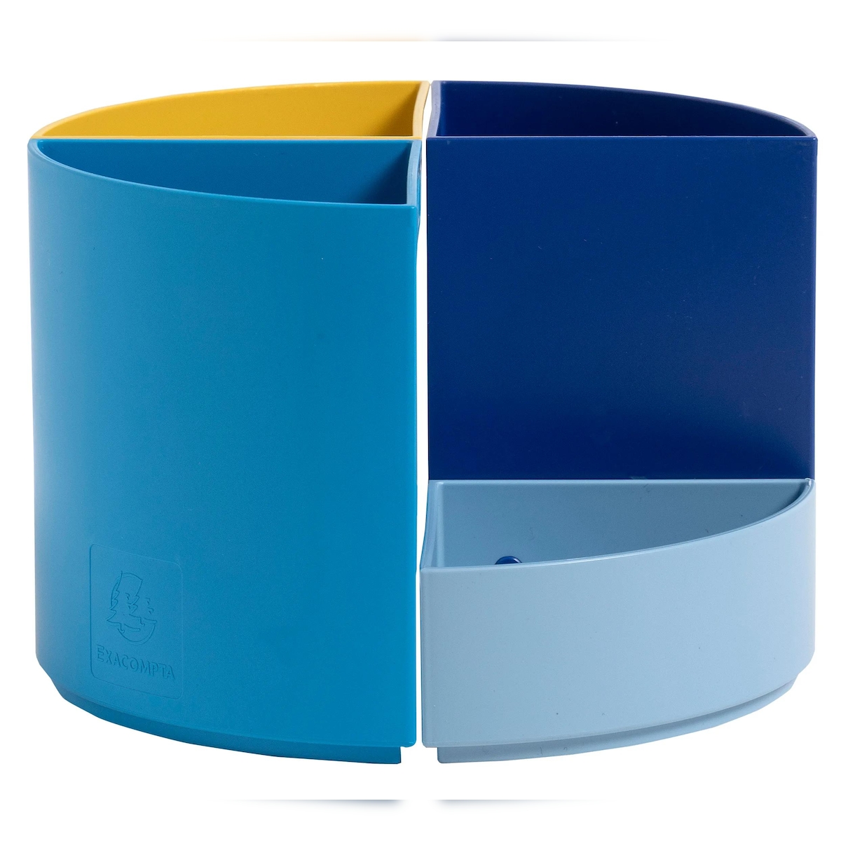 Exacompta 68202D 3x BEE BLUE, Stifteköcher THE QUARTER, 120x120x83 mm - Farben sortiert Image