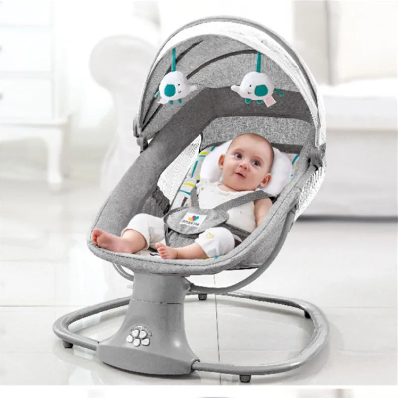 Elektrischer Schaukel stuhl Baby multifunktion aler beruhigender Stuhl Liege Neugeborenes Wiegen bett intelligentes Überreden von Baby artefakten Image