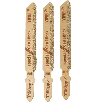 3 stücke Diamant Jig Sägeblatt 3 "T150 Hartmetall Korn 50 Grit T-Schaft Jigsaw Klingen Keramik fliesen Schneiden Werkzeug Elektrische Garten Werkzeuge