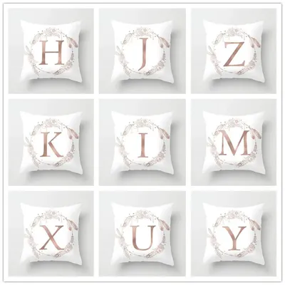 26 Englisch Alphabet gedruckt weichen Kissen bezug Wohnzimmer Sofa Dekor Home Stuhl Auto Image