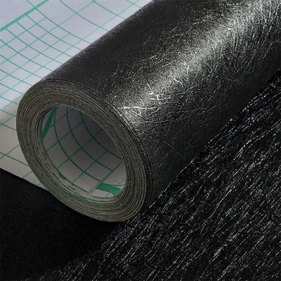Schwarzes Seiden kontakt papier, Wohnkultur, papier strukturierte selbst klebende Tapete für die Renovierung des Raum hintergrunds des Schrank tischs tuhls Image