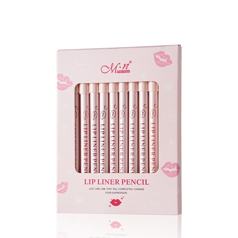 Menow 12-Farben-Lip-Liner stereo skopische Farbent wicklung wasserdicht, schweiß fest, nicht verschmiert, feuchtigkeit spendend und veredelt den Hautton Image