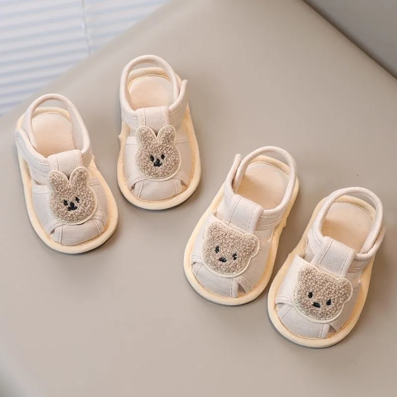 Süße Babys chuhe Cartoon tragen lässige Sandalen 0-18m Jungen und Mädchen ersten Schritt Schuhe weiche Sohle leicht Image
