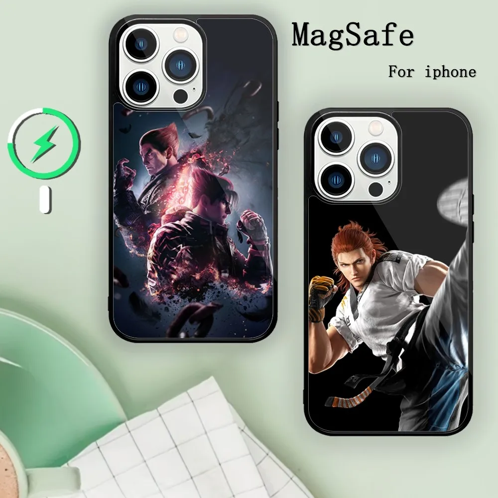 Klassisches spiel t-tekken 8 coole telefon hülle für magnetische attraktion iphone 11 12 13 14 15 mini pro xs max x s plus xr shell Image