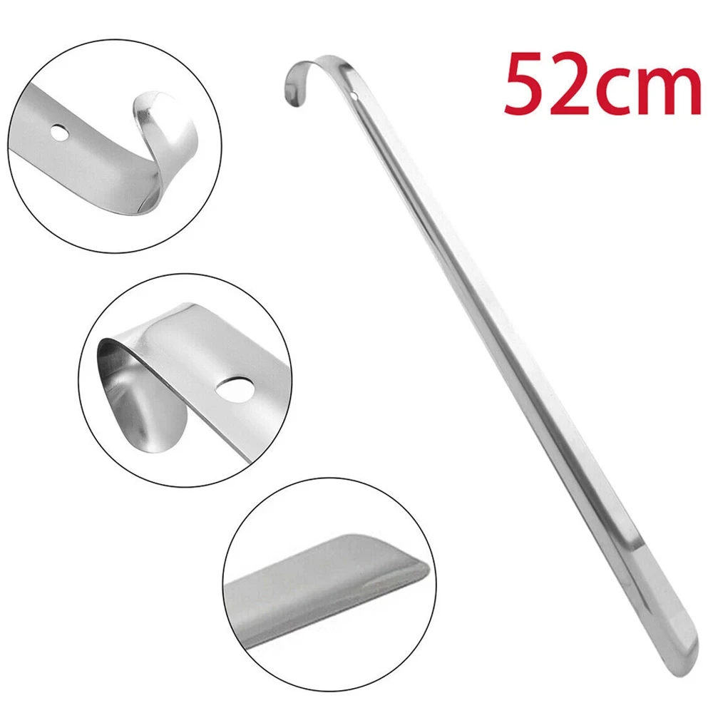 1/2/3 stücke 52 cm Extra Lange Schuhlöffel Edelstahl Silber Metall Schuhe Entferner Schuhlöffel Heber Hilfe Slip Schuh Ziehen Werkzeug