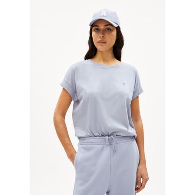 IDAARA - Frauen Loose Fit T-Shirt - grau (Größe: S)