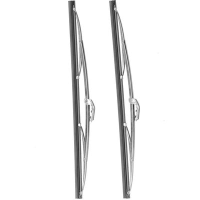 12 Zoll/30,48 cm Frontscheibenwischerblätter Edelstahl Poliertes Silber Universal für Auto