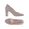 Floris van Bommel Damen Pumps, Gr. 38, beige, Leder