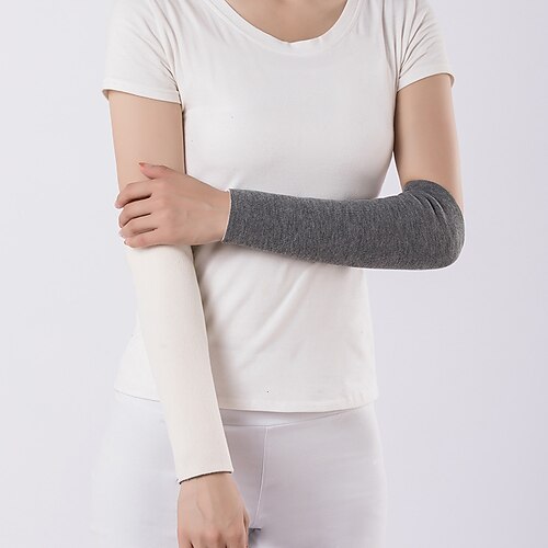 Ellenbogenwärmer, Plüsch- und verdickte Armmanschetten für Männer und Frauen, Herbst und Winter, verlängerter Armschutz, Wollhandschuhe, Ärmel, Gelenke warm Image