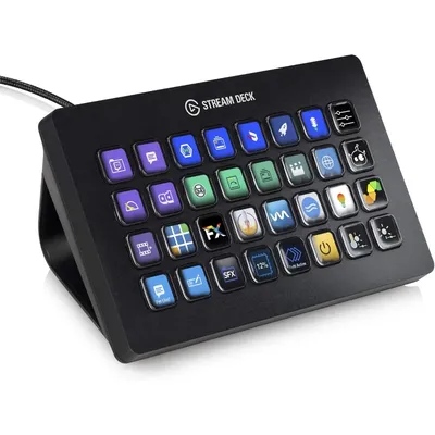 Advanced Studio Controller 32 macro keys trigger actions in apps and software likeTwitch YouTube