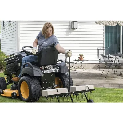 45-0295 48-Inch Lawn Dethatcher, Medium, Black