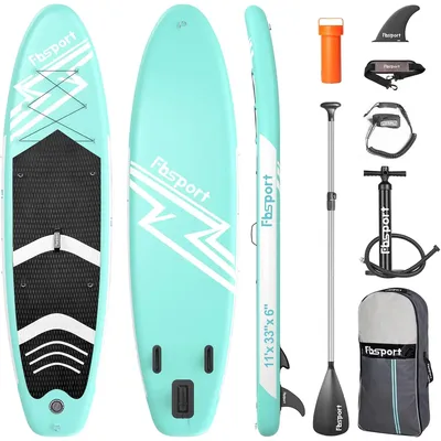 Stand Up Paddle Board, Yoga Board with SUP Accessories & Carry Bag | Wide Stance, Surf Control,