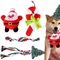 Christmas Dog Toys Puppy Chew Toys With Rope Toys Santa Squeaky Plush Toys Interactive Teething Toys