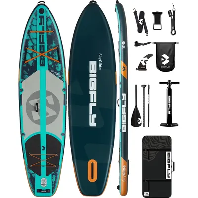 11'6×35" Super Wide Inflatable Stand Up Paddle Board, Ultra Stable Wide SUP for 2+1