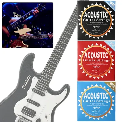 Acoustic Guitar Strings Steel Core Professional Classical Guitar Winding Strings Durability Phosphor