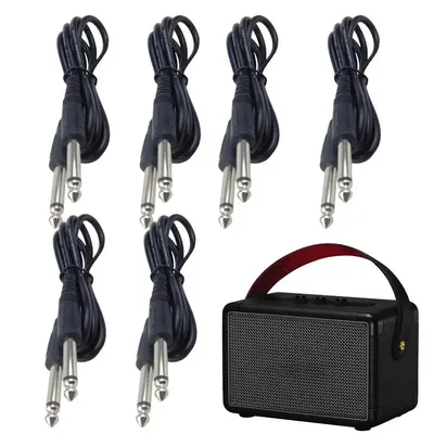 Guitar Speaker Cable Guitar Audio Cable Guitar Instrument Cable Set Of 6 Guitar Instrument Speaker