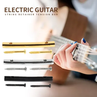 Electric Guitar Chord Tension Stripe with Screws 45mm Iron Strings Retainer Tension Stick