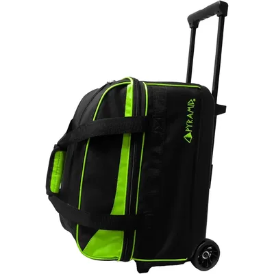 Double Roller 2 Ball Bowling Bag with Large Separate Compartment for Bowling Shoes (Up To US Mens