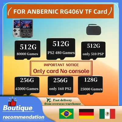 For ANBERNIC RG406V Memory Card Retro Games TF Card Video Game Consoles PSP PS2 Plug&play